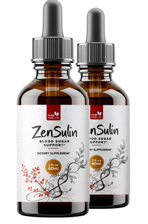 ZenSulin blood sugar support liquid drops - 2 bottle natural supplement